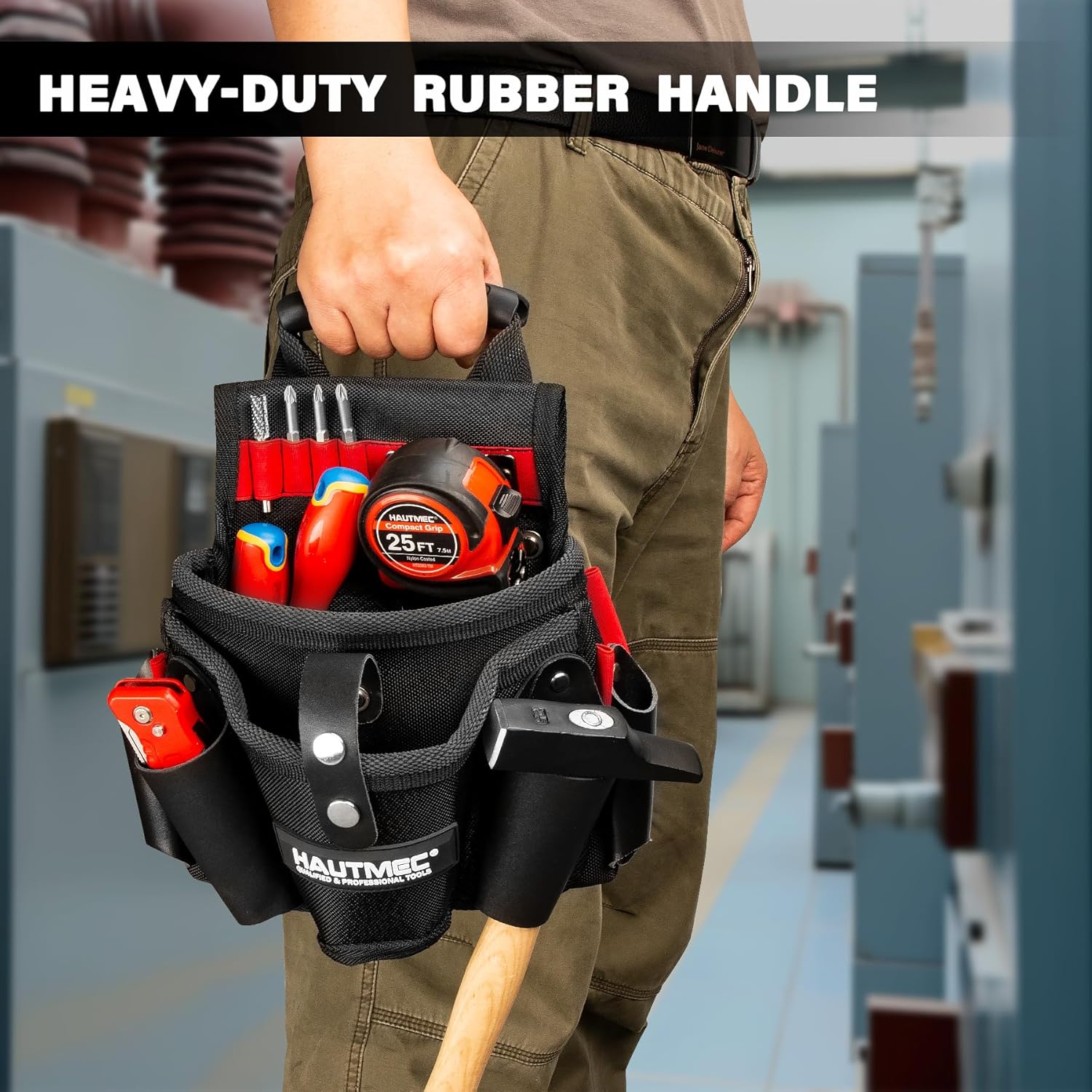 Detalle de HAUTMEC Heavy-Duty Tool Belt Pouch HT0410