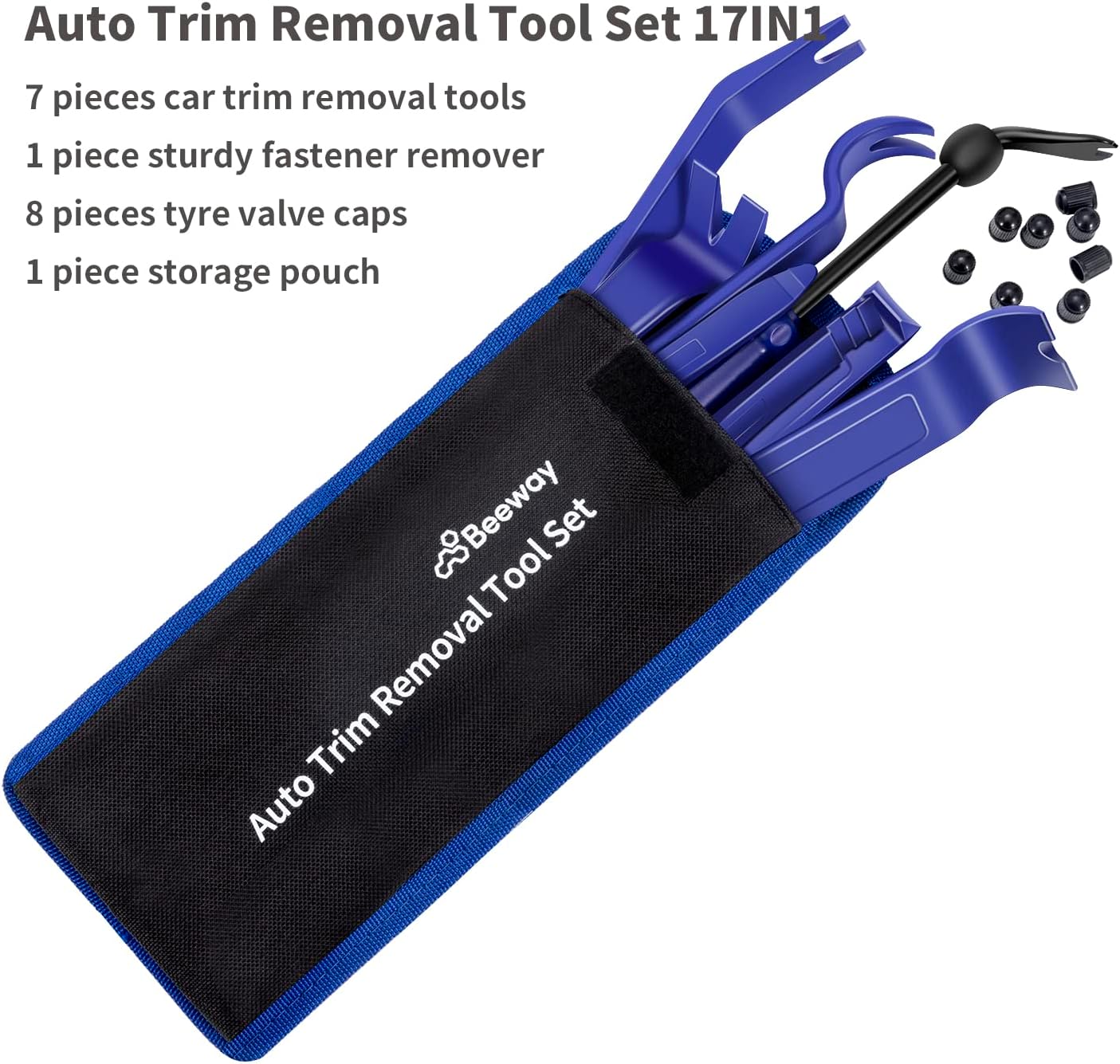 Thumbnail 6 de BEEWAY 17in1 Auto Trim Removal Tool Set – Practical Car Upholstery Repair Kit with Storage Pouch