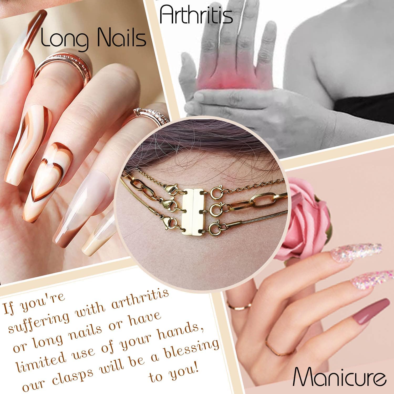Detalle 2 de OHINGLT Necklace Layering Clasp, Alloy