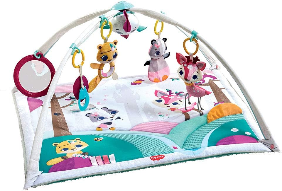 Detalle de Tiny Love Boho Chic Gymini: Palestrina Neonato Multifunzione con Arco in Legno e 20 Attività