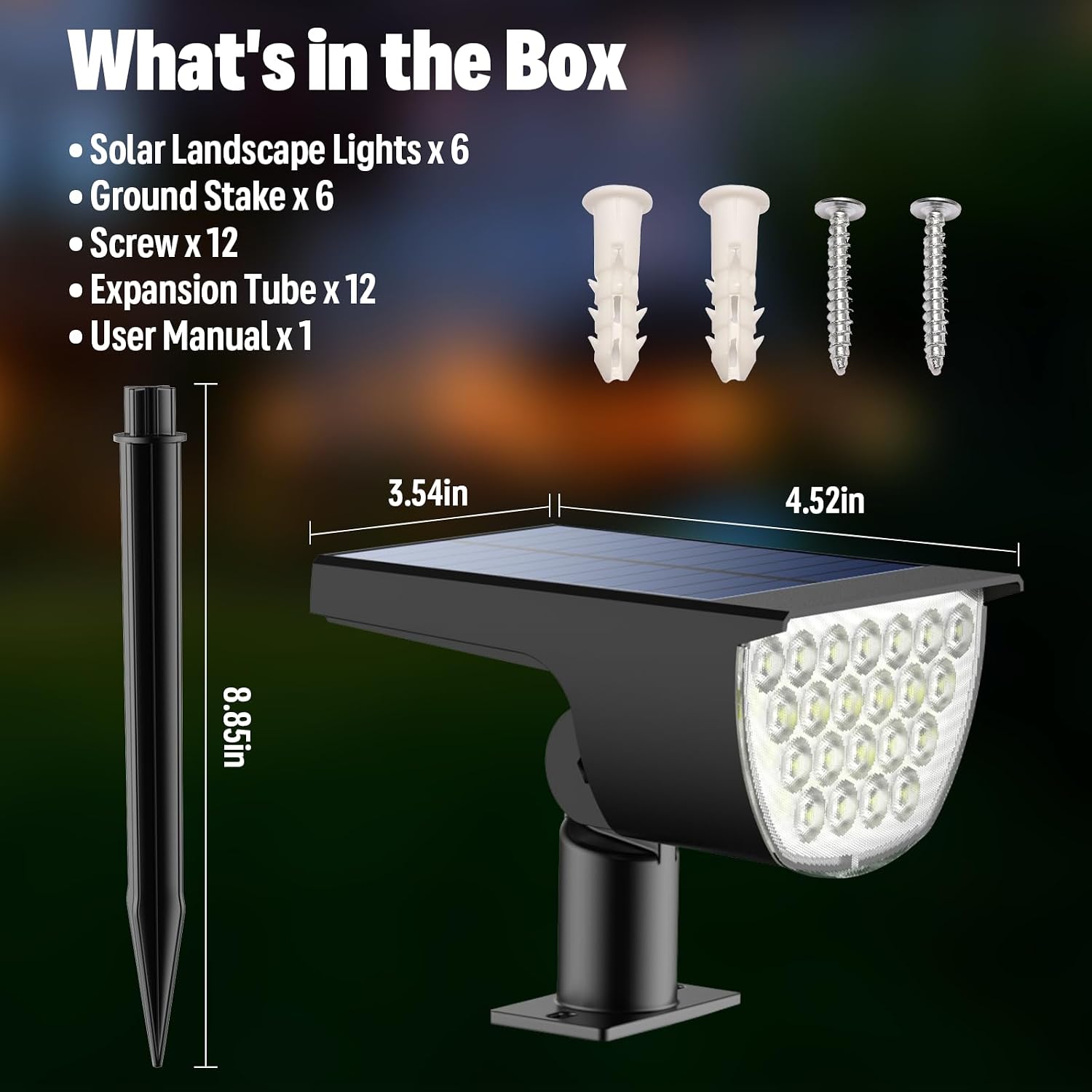 Detalle 2 de GKGG Solar Spot Lights 6-Pack
