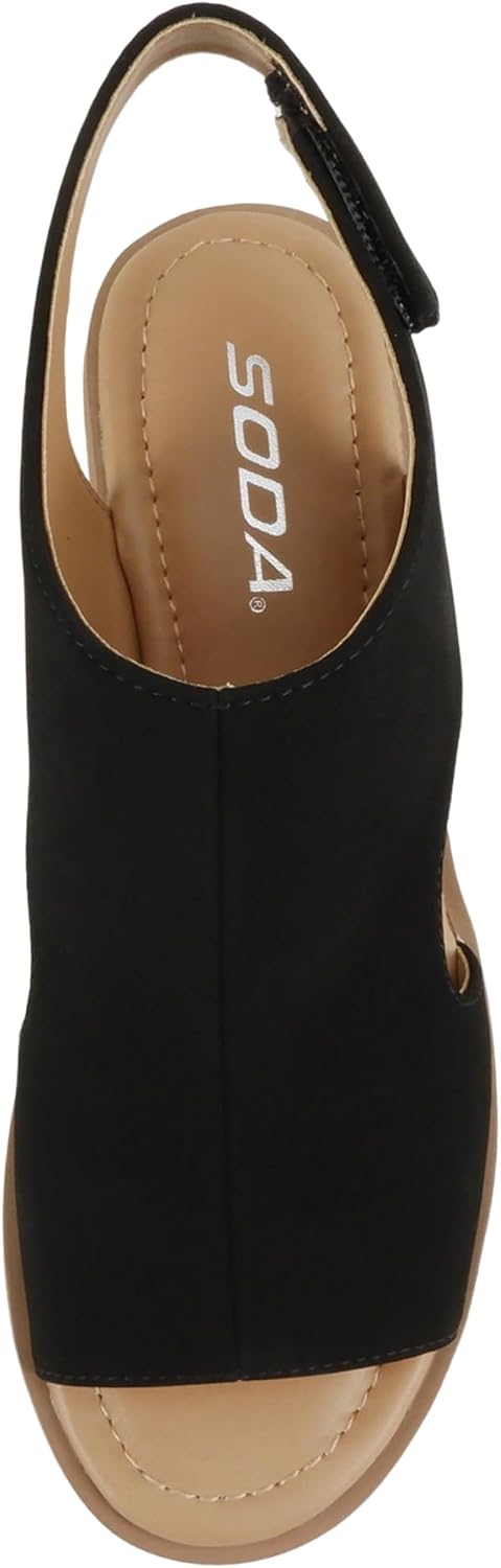 Thumbnail 5 de Soda Peep-Toe Slingback Sandals, 2.25-Inch Heel