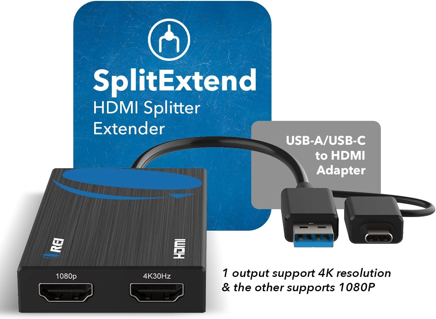 Detalle 2 de OREI SplitExtend HDMI splitter 4K