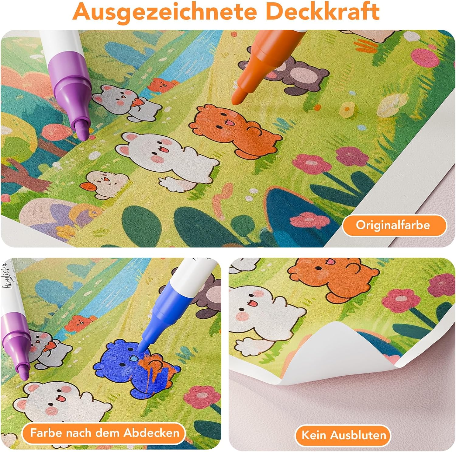 Thumbnail 3 de Kitire Acrylic Paint Pens, 48 Colors Dual Tip Acrylic Markers