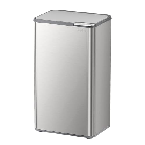 mVm Kitchen Bin 80L: Stainless Steel Push Top Waste Bin with Odour Seal