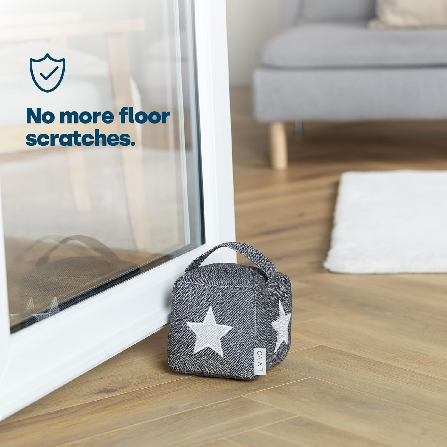 Detalle 2 de LIVIVO heavy door stopper cube 16cm