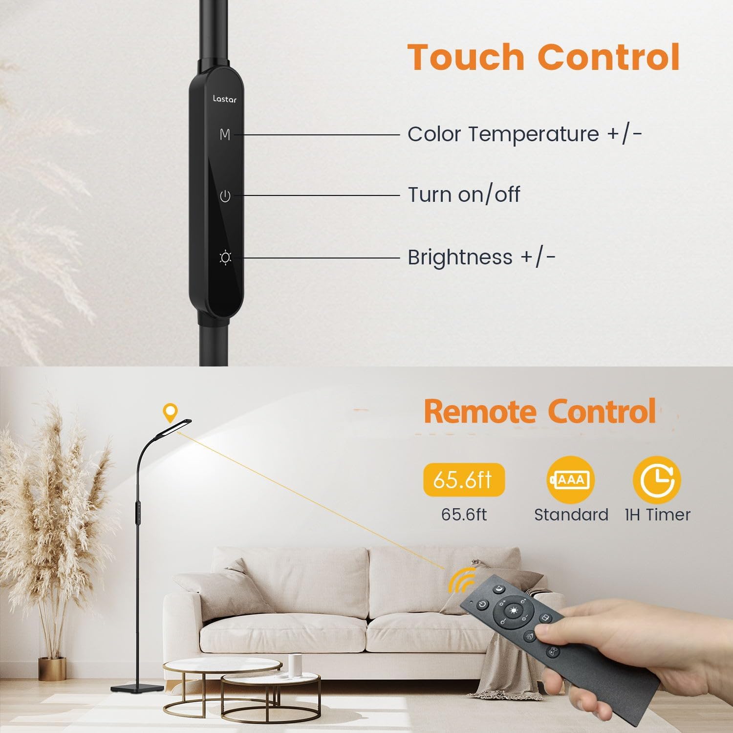 Thumbnail 1 de Lastar LED Floor Lamp 12W adjustable brightness