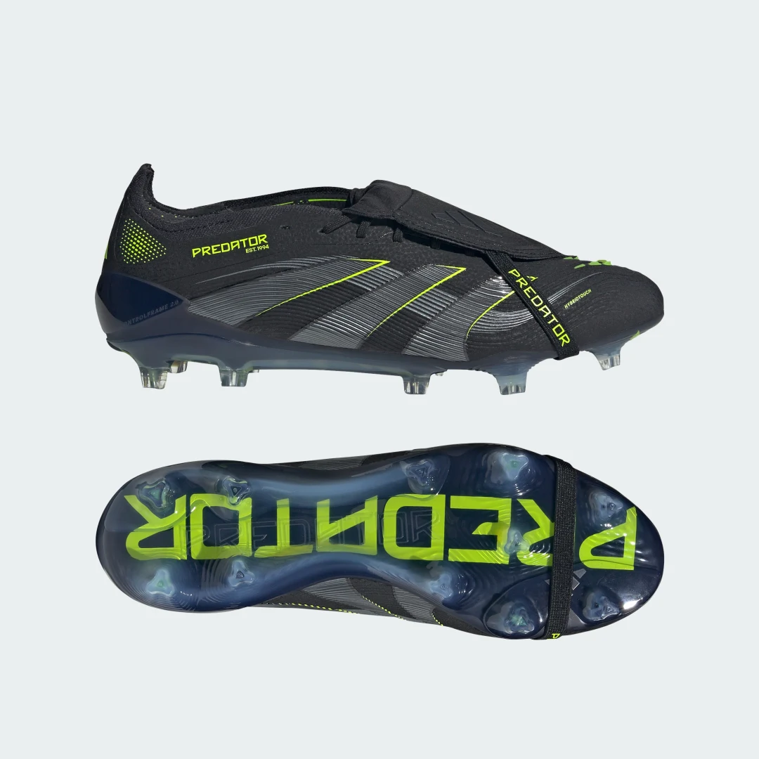 Detalle de Adidas Predator Elite: bota de césped natural seco con lengüeta plegable