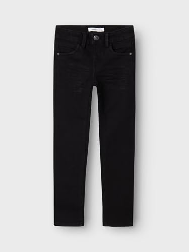 Detalle de NAME IT Jungen Nkmsilas Xslim 2002-tx Noos Slim-fit-Jeans, Schwarz, 104 EU