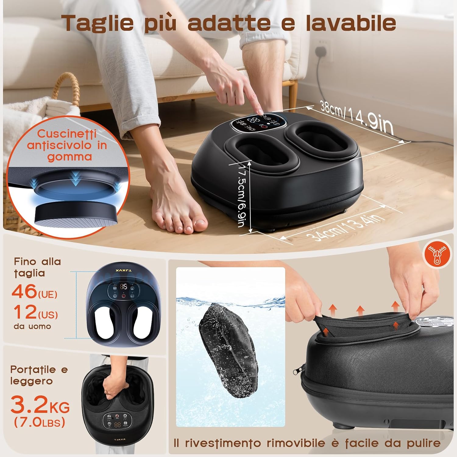 Detalle 2 de TJXVX Massaggiatore Plantare Shiatsu 🦶