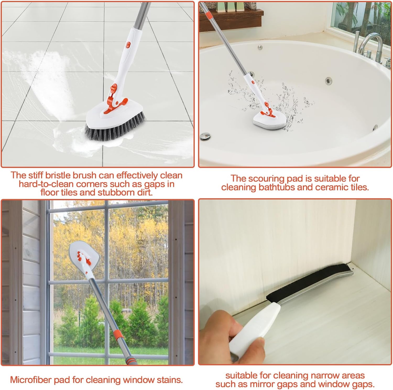 Thumbnail 4 de Bathroom Tile Cleaner 52 Inch Long Handle