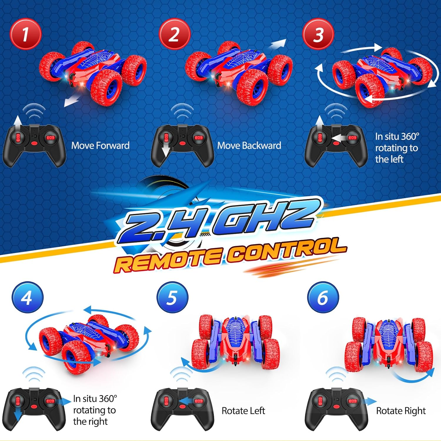 Detalle 2 de 360° Flips 4WD RC Stunt Car for Kids