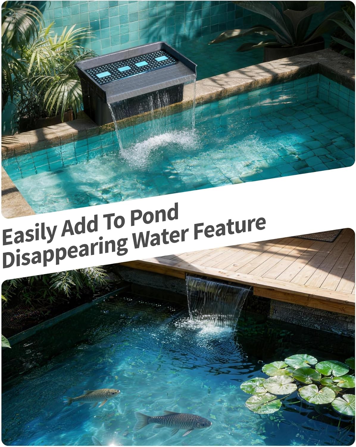 Thumbnail 5 de POPOSOAP Pond Waterfall Kit with 63W DC Pump and 60 cm Spillway for Large Ponds