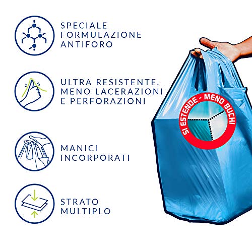 Thumbnail 2 de Domopak Spazzy Sacchi Nettezza Antiforo con manici 28 lt – 120 pz