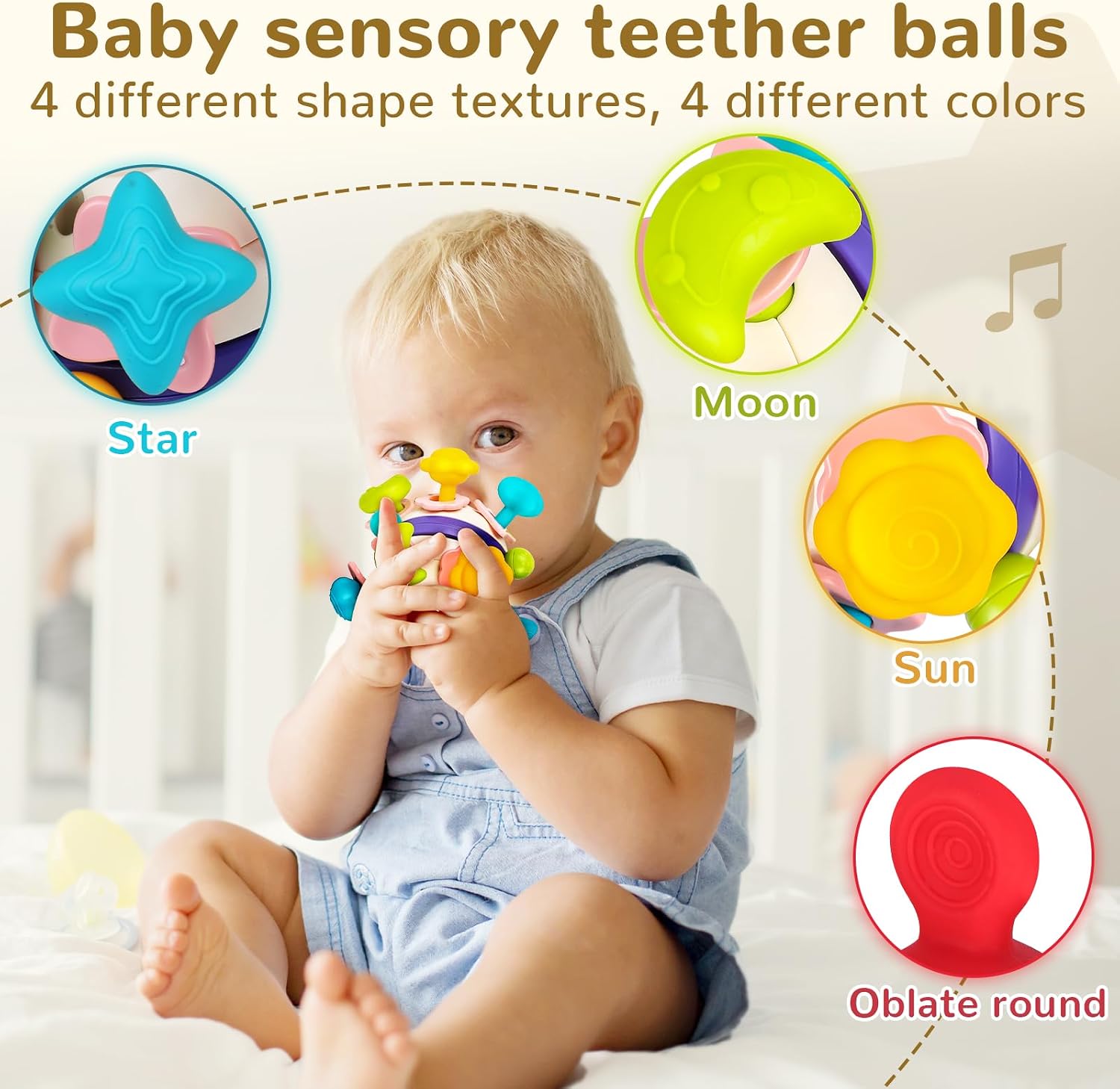 Detalle 2 de Multifunctional Space Elements Baby Teether 14‑point