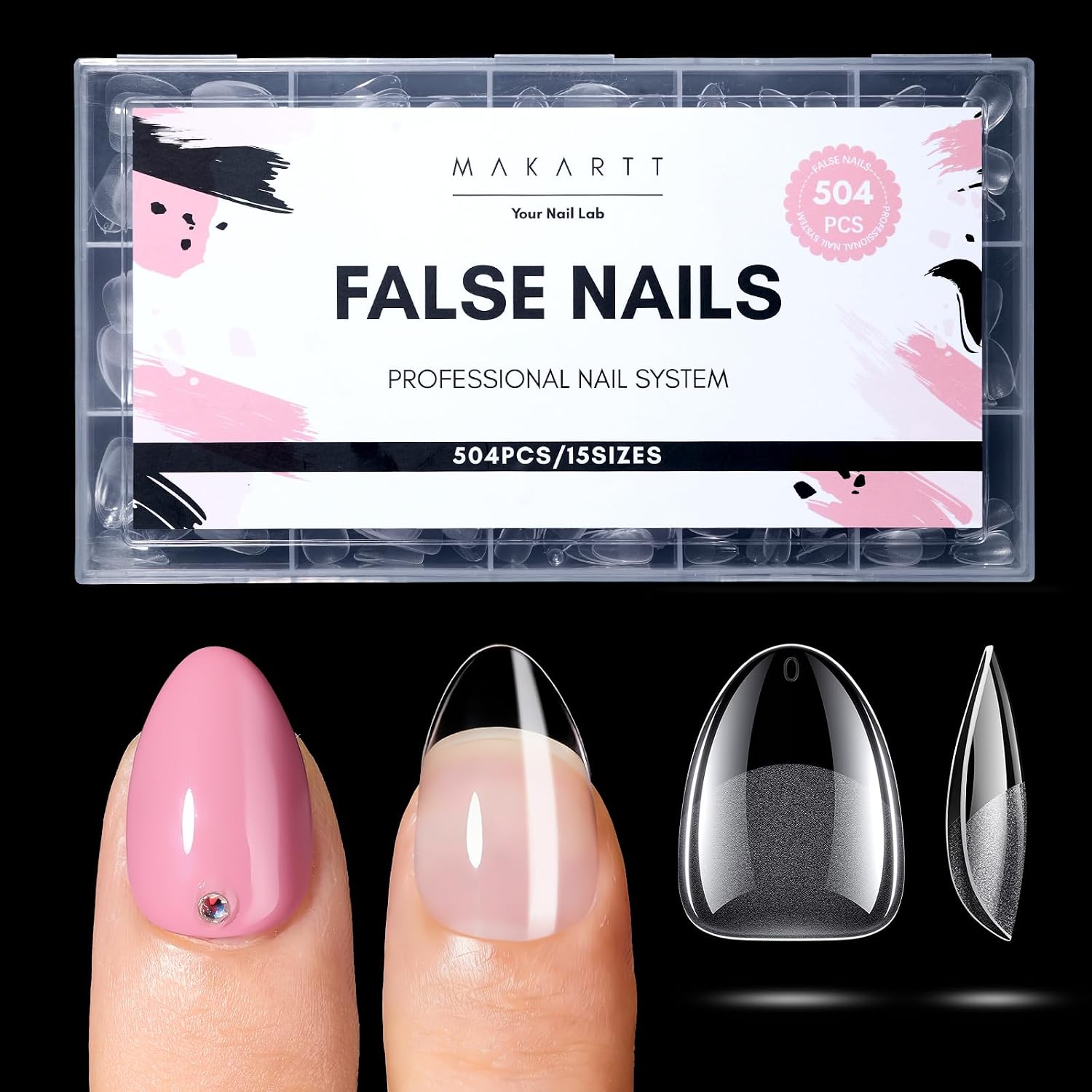 Detalle de Makartt Almond Nail Tips, Extra Short