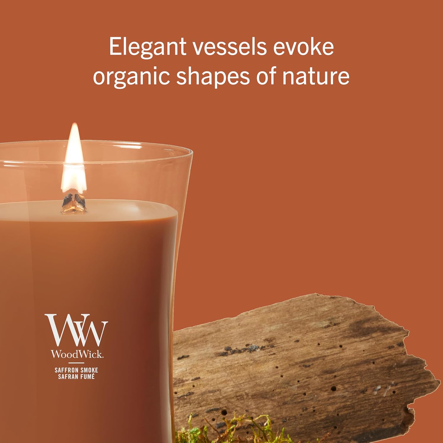 Thumbnail 3 de WoodWick Bougie parfumée Bougie sablier moyenne – Safran fumé