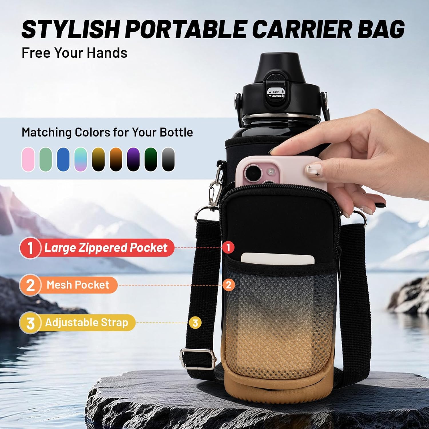 Detalle de WONSYGO Insulated Water Bottle 40 oz