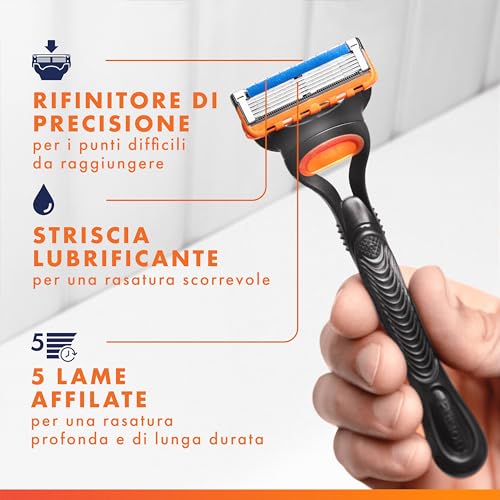 Detalle de Gillette Fusion5 Lamette – 20 Cartucce per Rasoi uomo, Multicolore