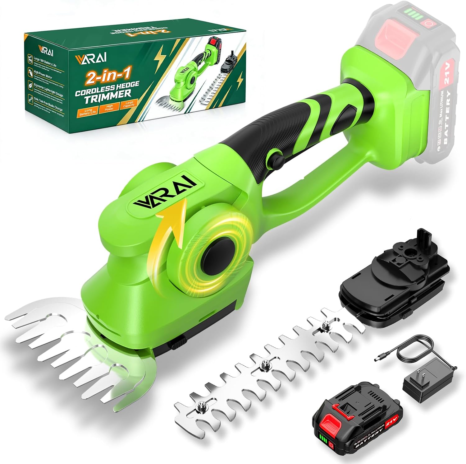 Detalle de Supleap 2-in-1 Cordless Hedge Trimmer 600W