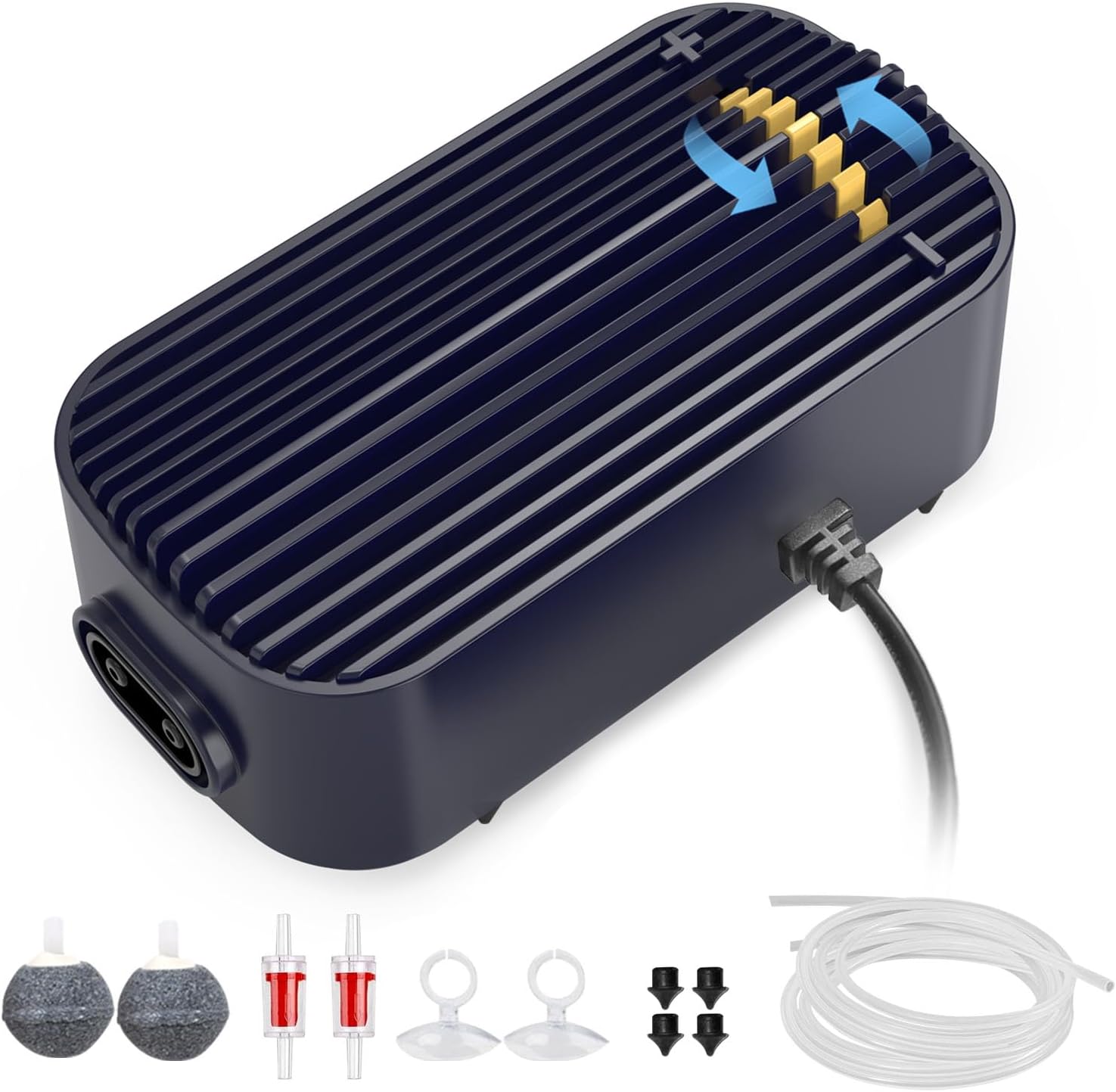 Detalle 2 de QZQ Air Pump Silent Adjustable 450 L capacity 🐠