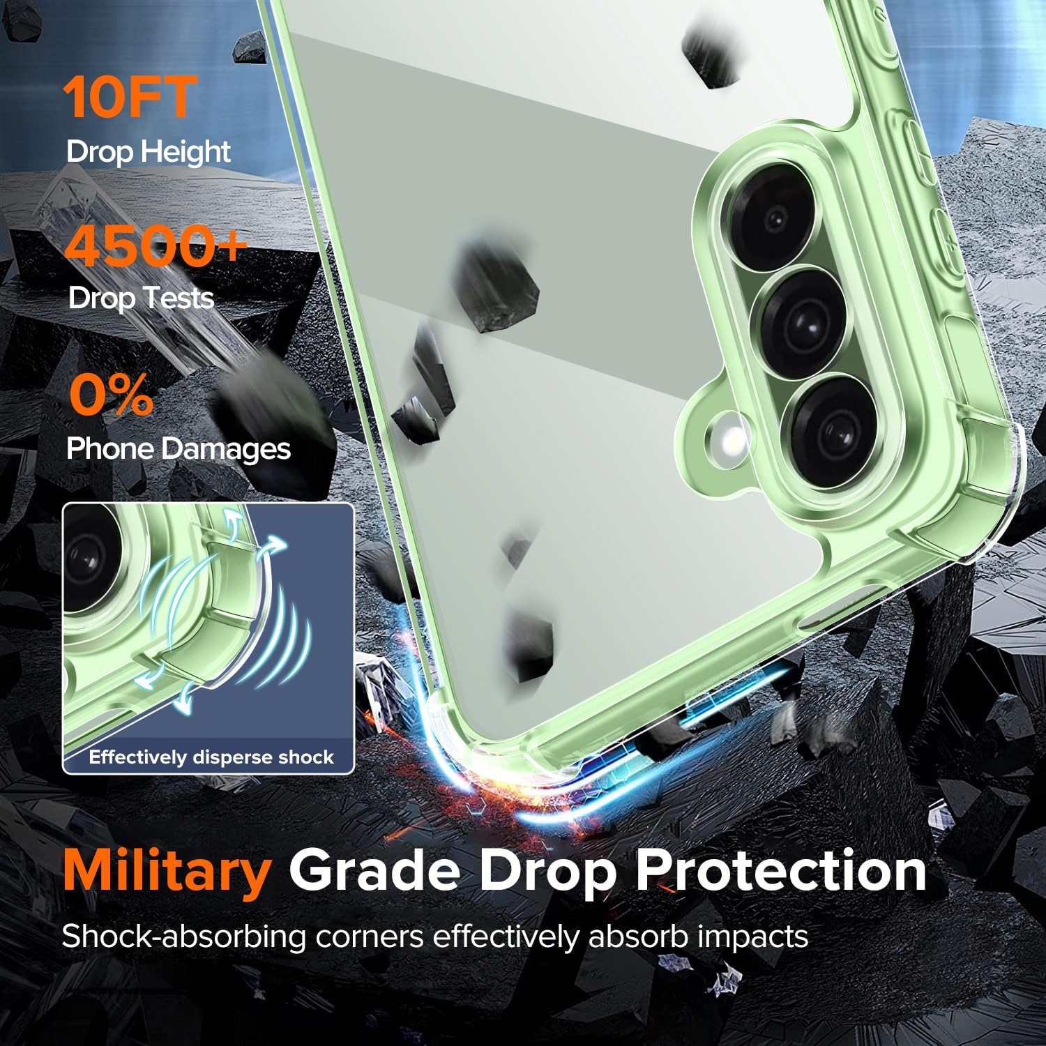 Detalle de iVoler Cover Trasparente Anti-Ingiallimento per Samsung Galaxy A56 5G – 2 Vetri Temperati + Paraurti TPU Morbido