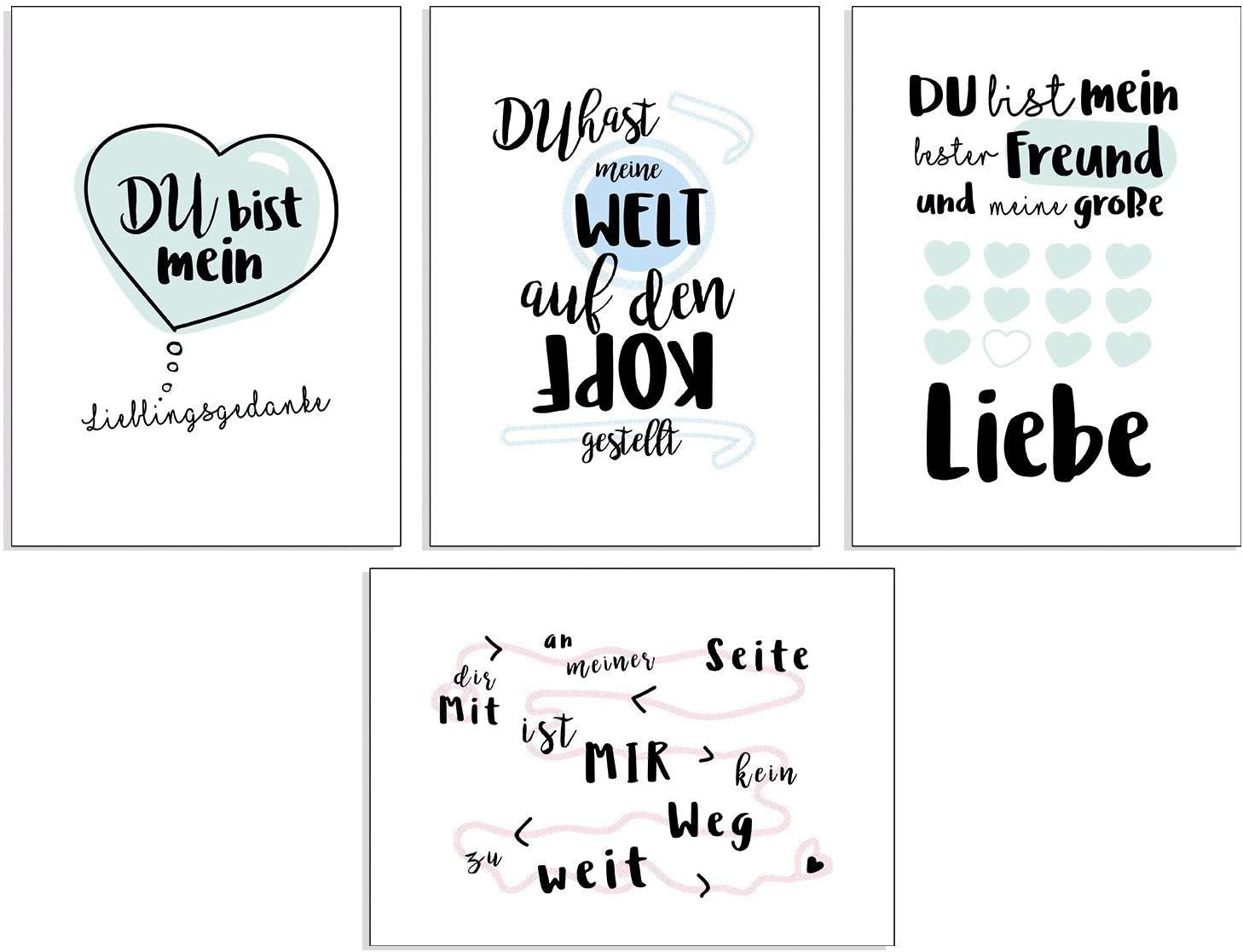 Detalle 2 de Cupcakes & Kisses CK066 set van 20 A6-ansichtkaarten met liefdesmotief