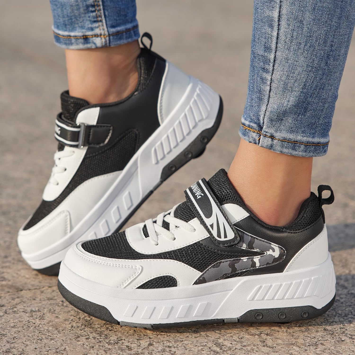 Thumbnail 2 de YINGCSM Scarpe con Rotelle per Bambino – Pattini 4 Rotelle a Scomparsa