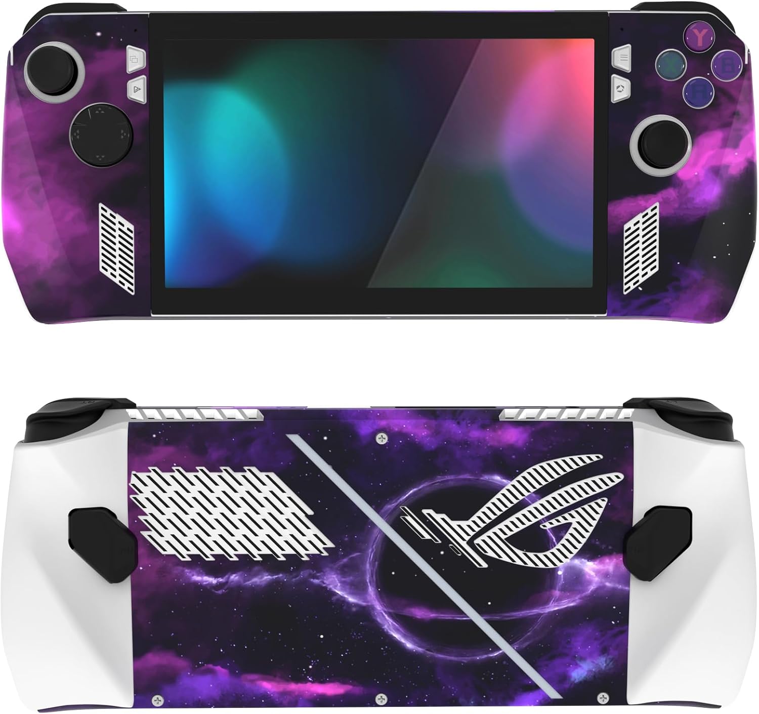 Detalle de PlayVital 2 Set Protective Skin Decal for ROG Ally — Purple Deep Space