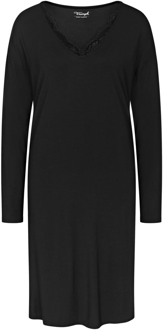 Detalle de Triumph Women's Timeless Sensuality Ndk Lsl Nightgown – Everyday Comfort in Sleepwear
