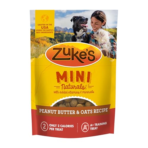 Detalle de Zuke’s Mini Naturals Dog Training Treats for Dogs – Real Peanut Butter, 16 oz
