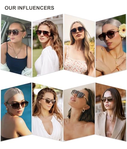 Detalle de SOJOS SJ2202C3 Retro Aviator Sunglasses – Timeless Rectangle Aviators for Everyone