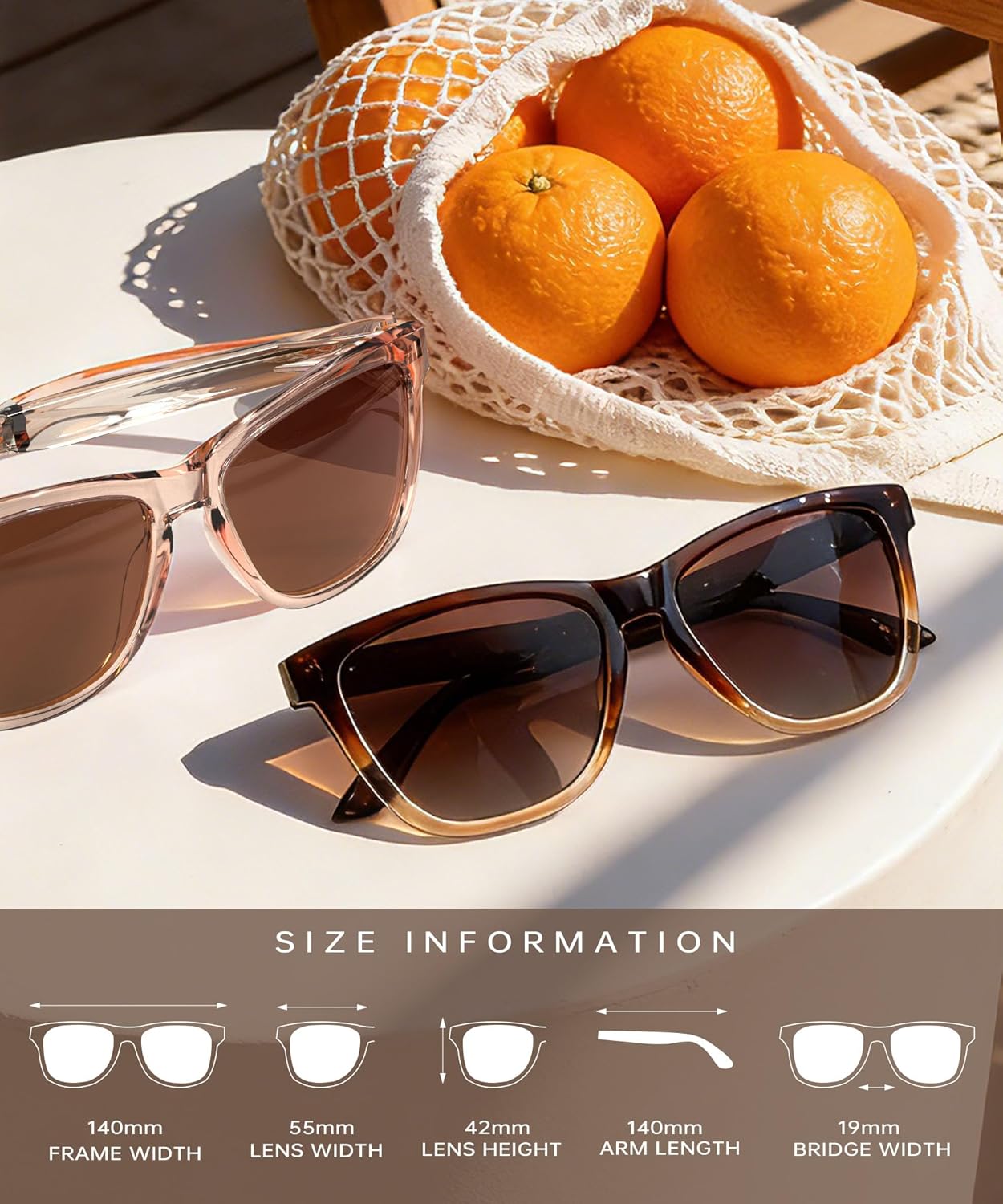 Detalle 2 de KALIYADI Women's Polarized Sunglasses — Retro Style, UV Protection, 3-Pack