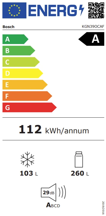 Thumbnail 7 de Bosch KGN39OCAF Kühl-Gefrierkombination