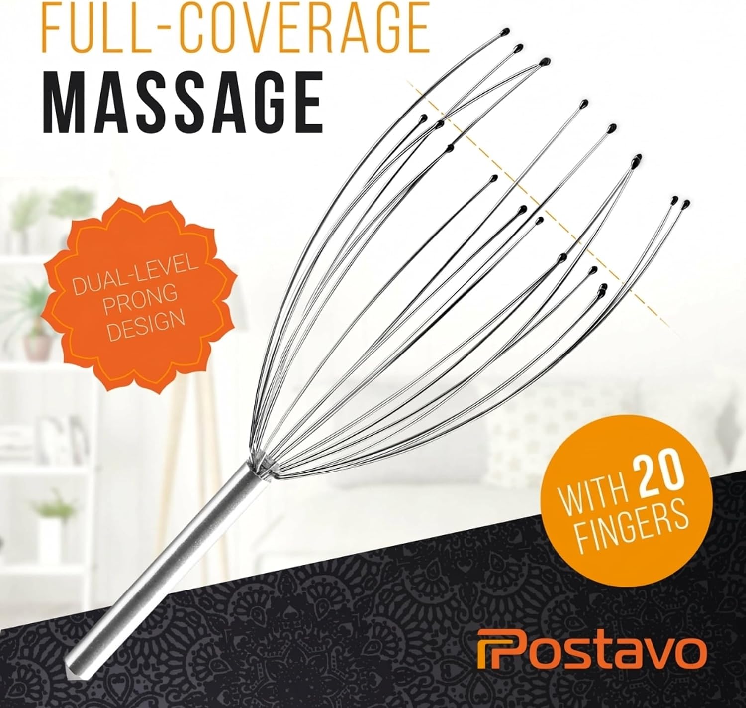 Thumbnail 2 de Postavo Original Spider Head Massager with 20 Fingers and Stainless Steel Handle