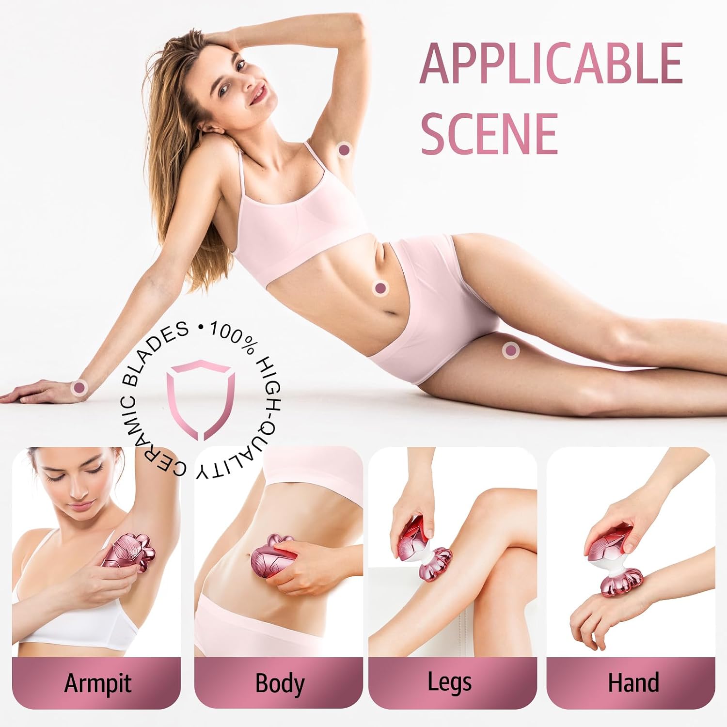 Thumbnail 4 de SHPAVVER 7D Electric Shaver for Women, IPX7 Wet/Dry, LED Display