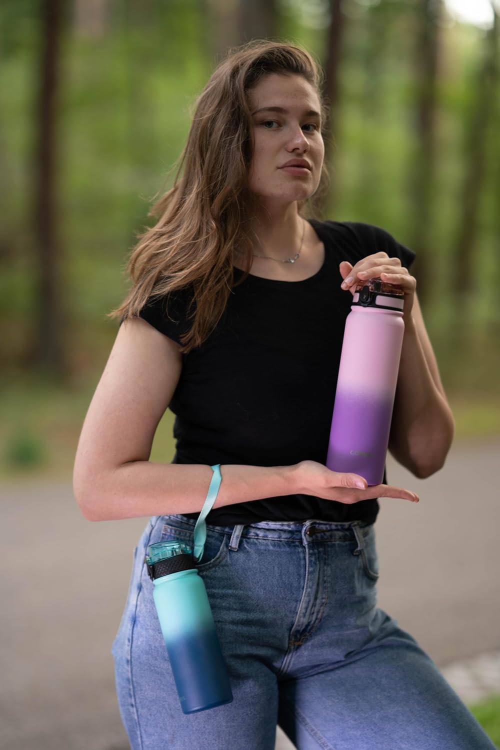 Thumbnail 6 de GOPPUS 600ml Stainless Steel Water Bottle with Straw — Double Wall Insulation, Leakproof Flip Top Lid