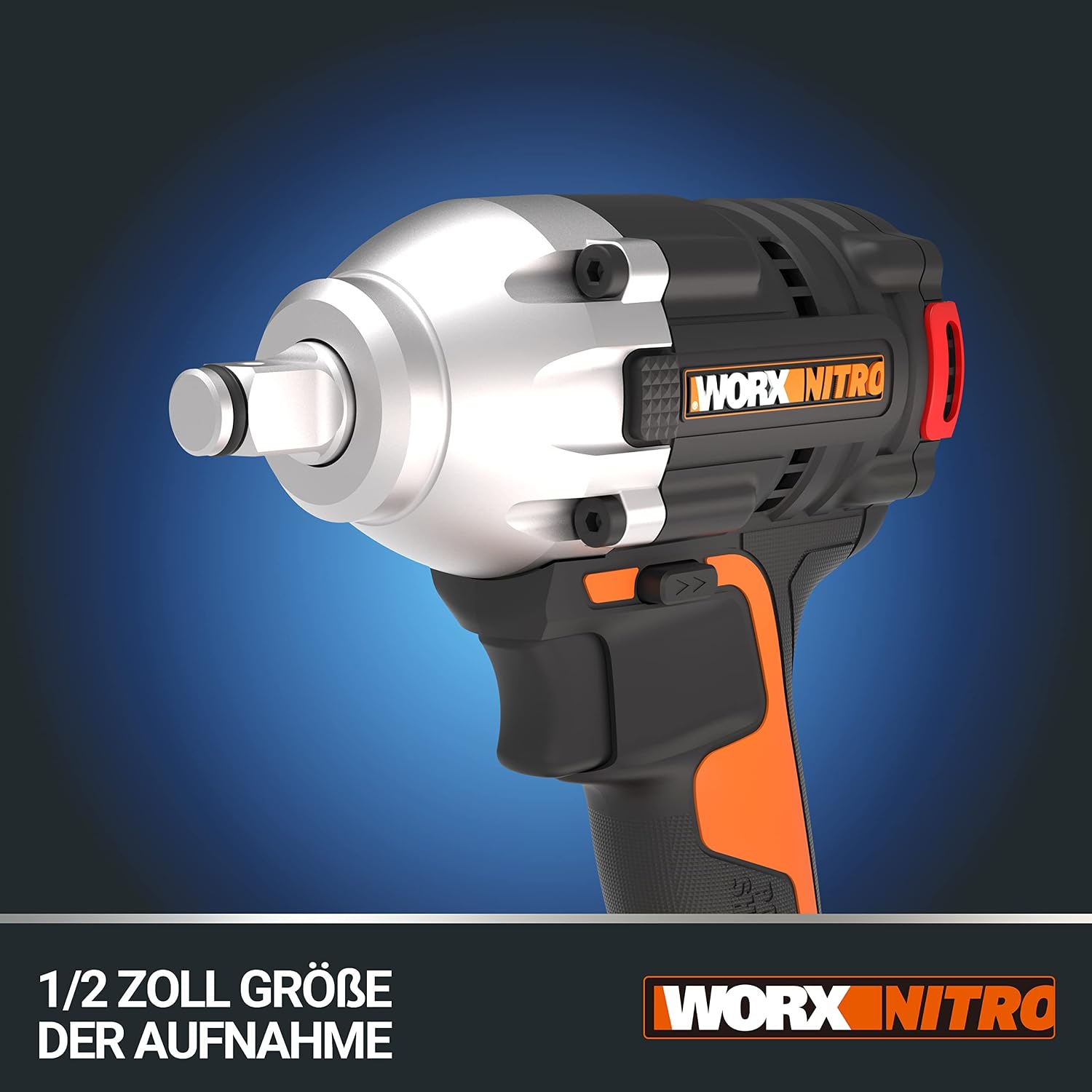 Detalle de WORX WX272.9 Nitro Brushless Akku-Schlagschrauber 20V (bis 300 Nm) mit 3-Gang-Getriebe & LED – ohne Akku & Ladegerät