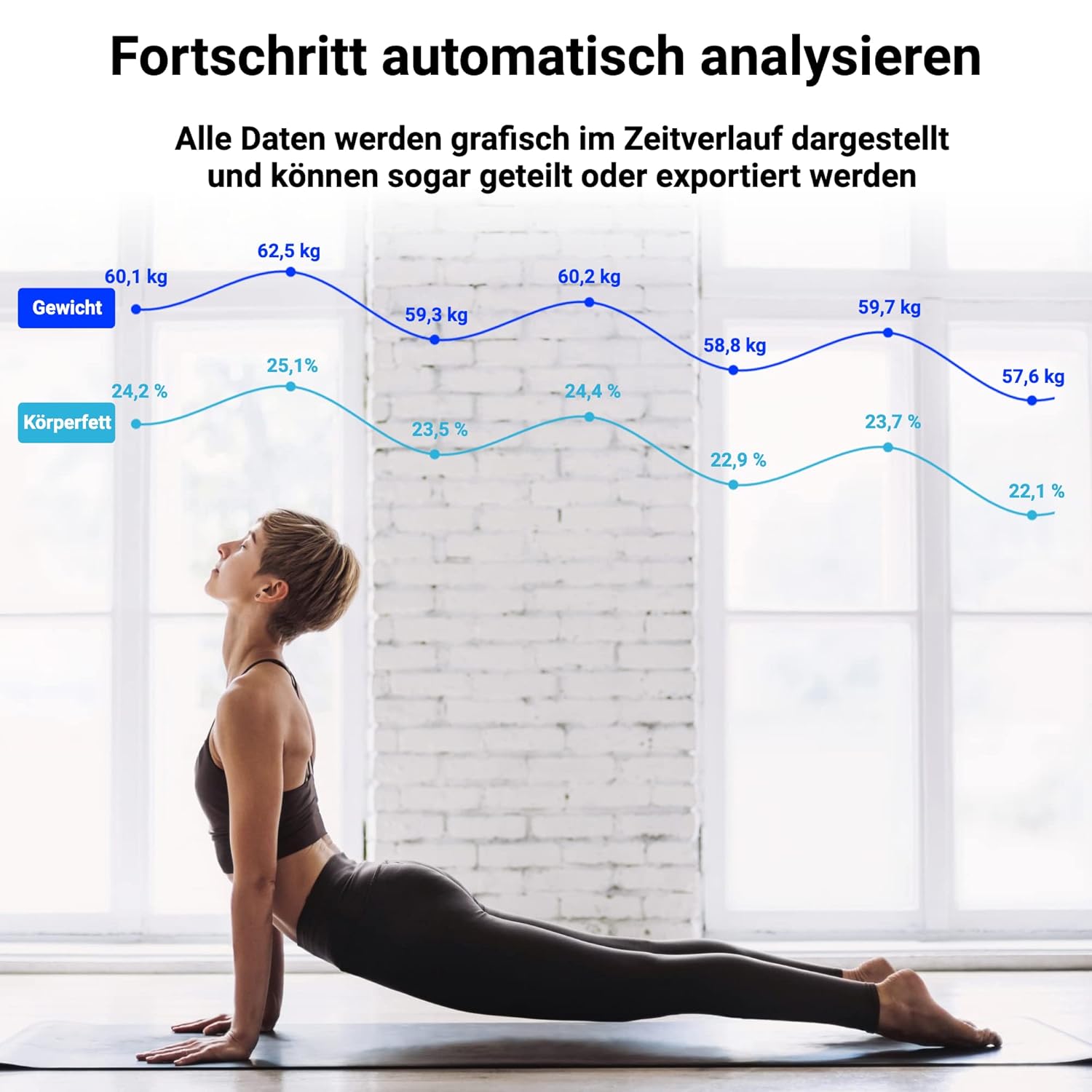 Detalle 2 de Fitleap Körperfettwaage 180 kg ⚖