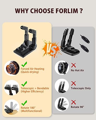 Thumbnail 4 de FORLIM Electric Boot Dryer, Portable Glove Dryer and Foot Warmer (Black)