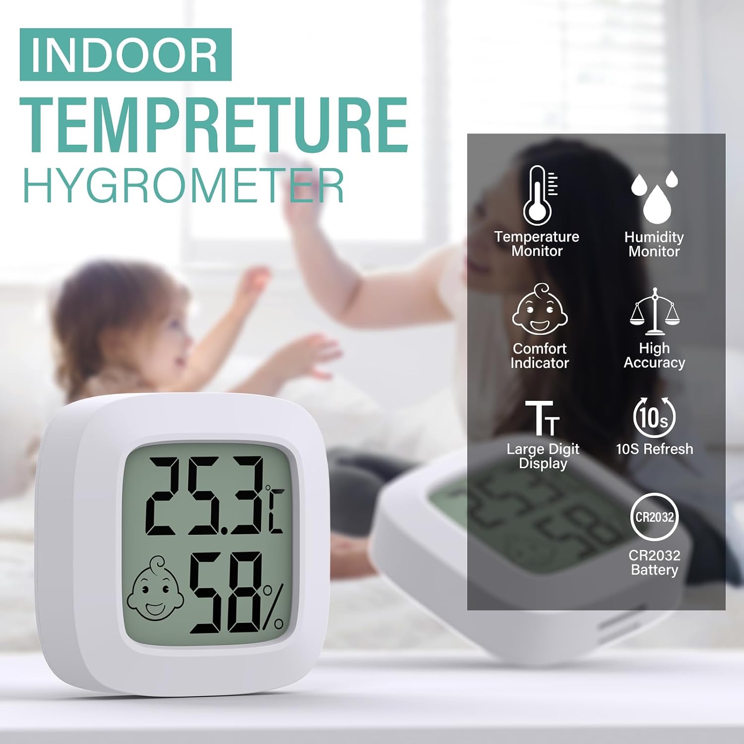 Thumbnail 2 de 4 Pack Room Thermometer 4-pack hygrometer set 🌡