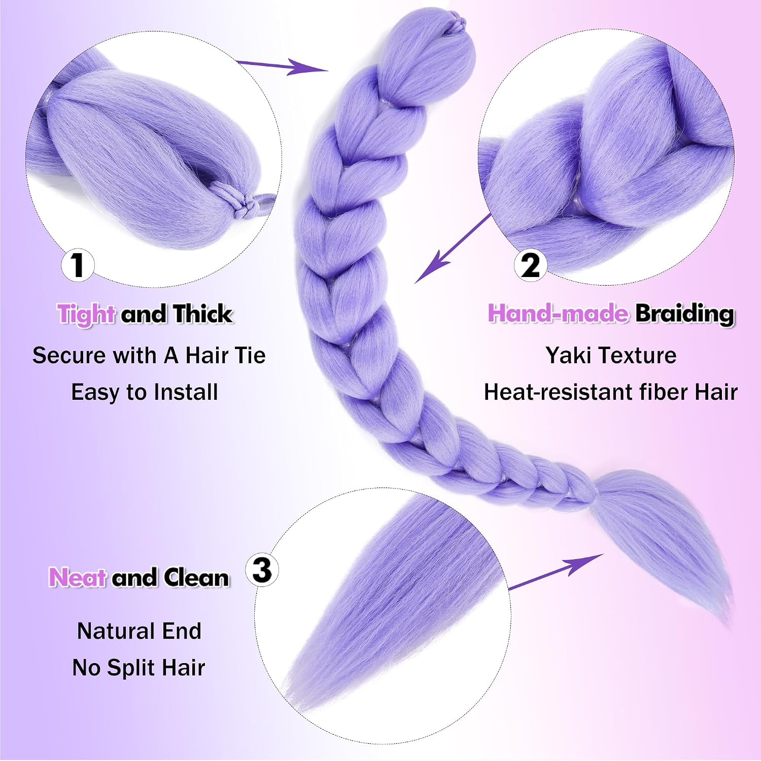 Detalle de Getgal Braided Ponytail 28-Inch