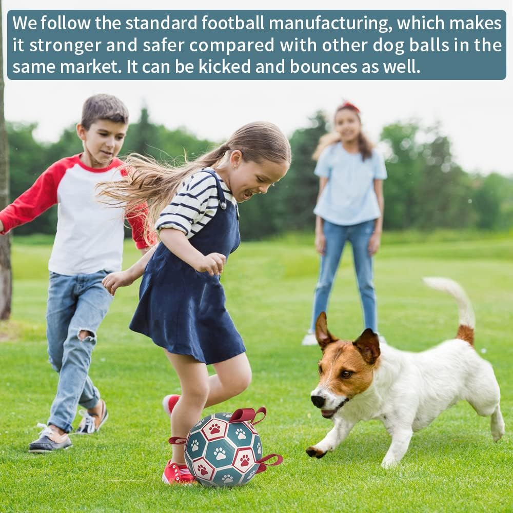 Thumbnail 6 de HETOO Dog Soccer Ball — Interactive Tug, Fetch and Water Toy for Small & Medium Dogs