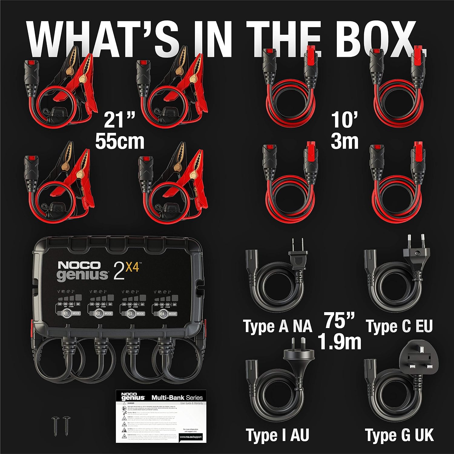 Thumbnail 6 de NOCO GENIUS2X4 4-Bank Smart Battery Charger, 8A, 6V and 12V
