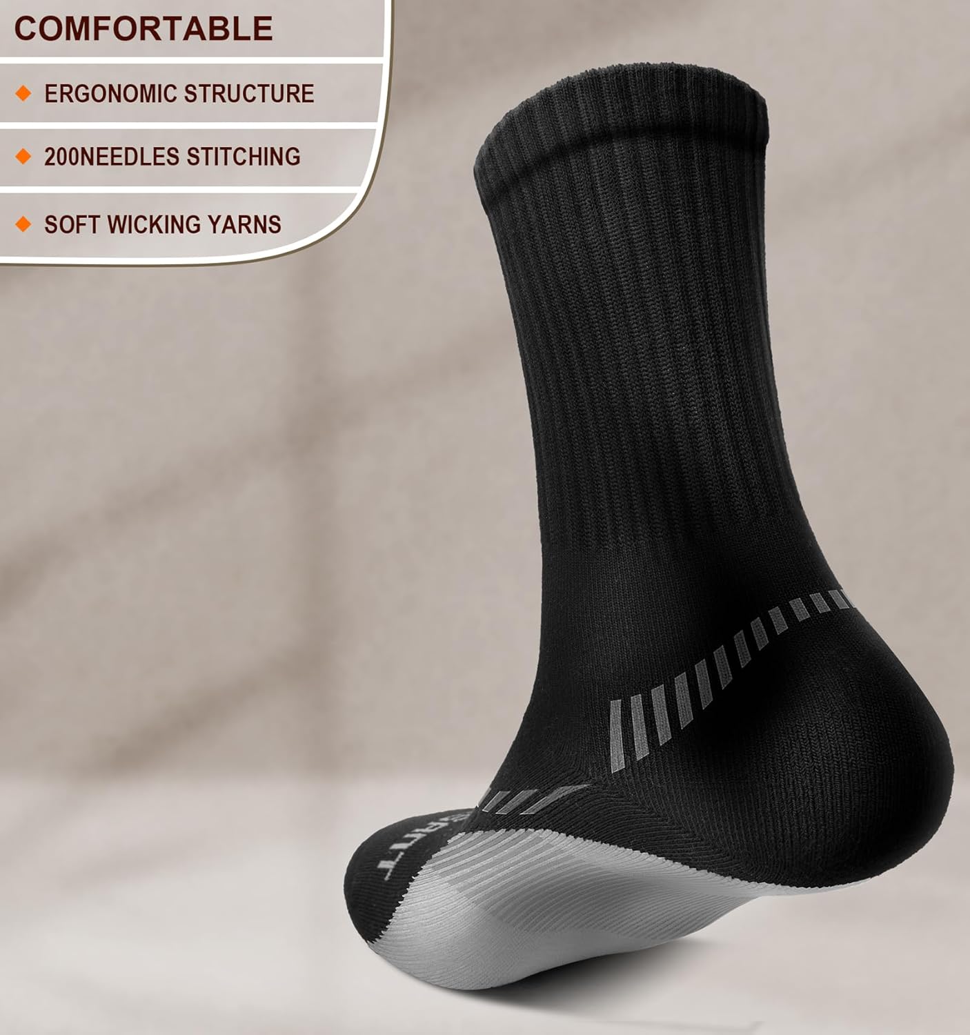 Detalle 2 de BULLIANT Calcetines Hombre 6 Pares Antiampollas