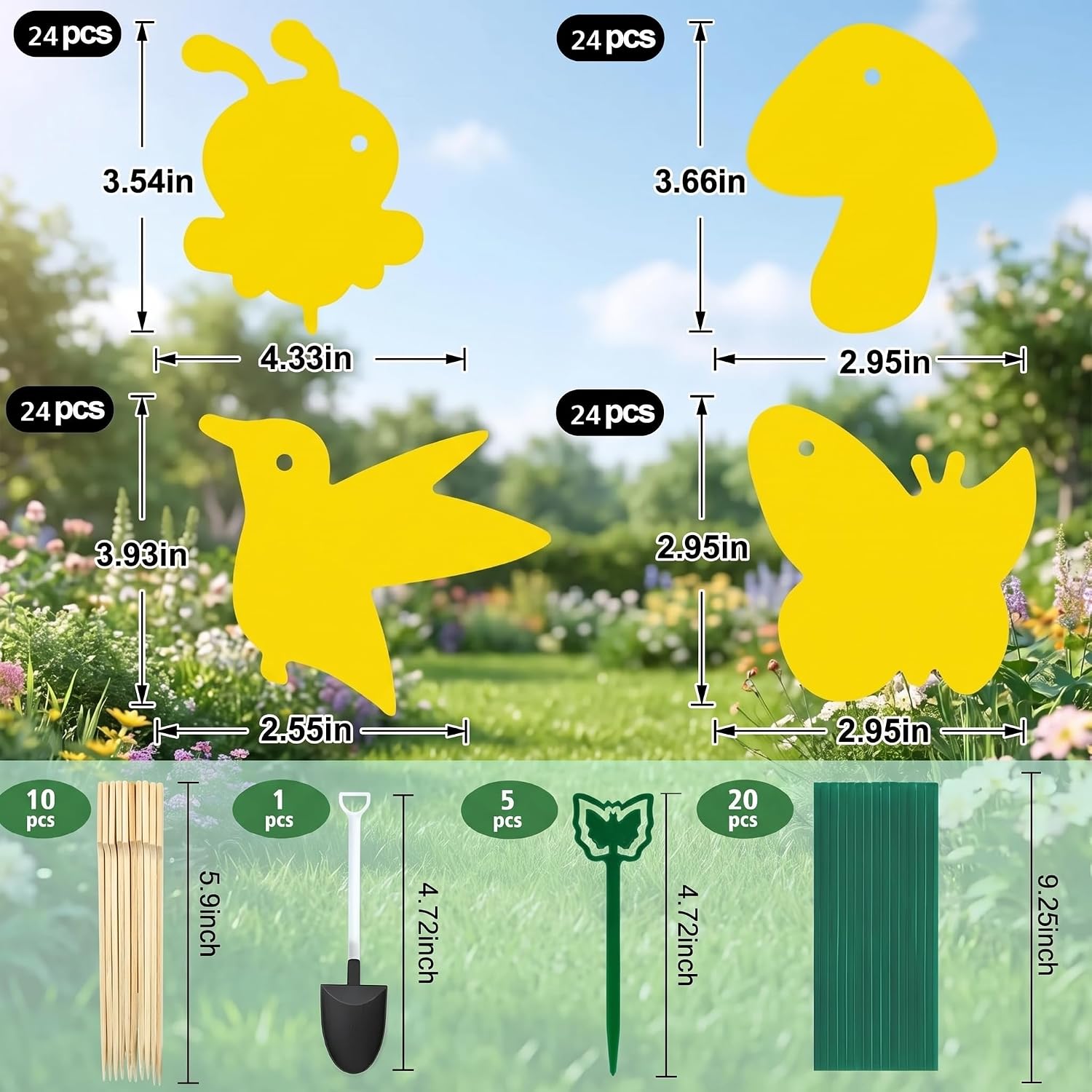 Detalle 2 de Stingmon 12 Pack Sticky Trap, 96-Pack Yellow Plant Pest Traps