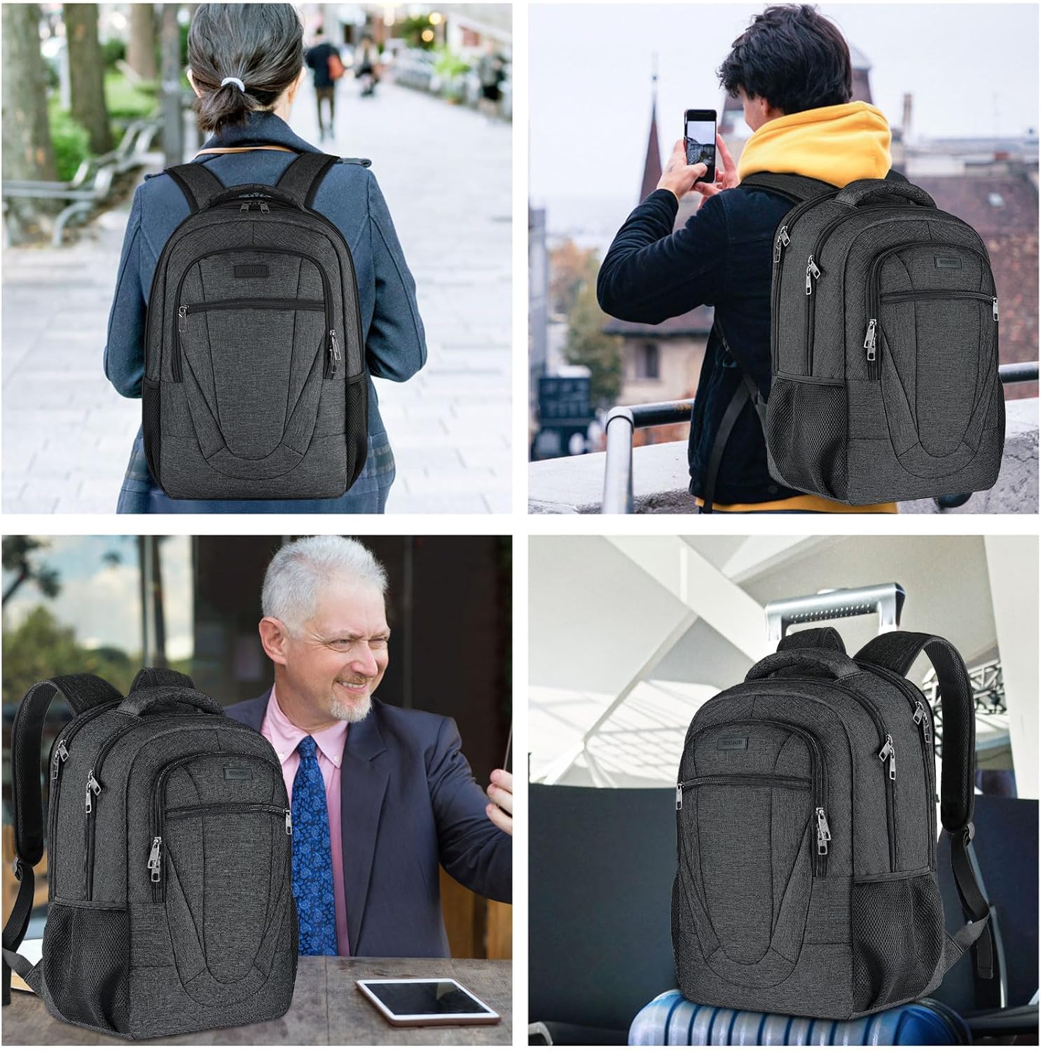 Thumbnail 4 de BIKROD Travel Laptop Backpack: 17-Inch Extra Large, Water-Resistant & Anti-Theft with Comfy Support