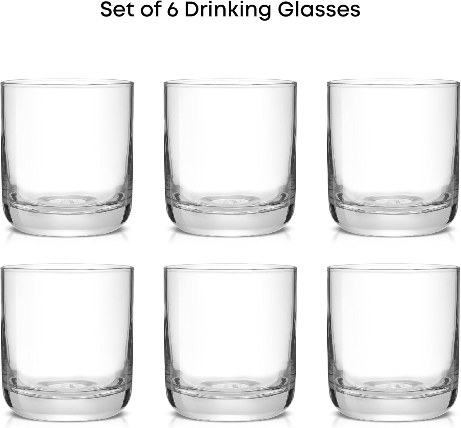 Detalle 2 de JoyJolt Faye Crystal Lowball Glasses 10 oz 🥃