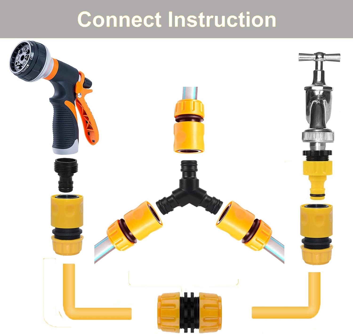 Detalle de BABADU Garden Hose Connector Kit 20 Pack