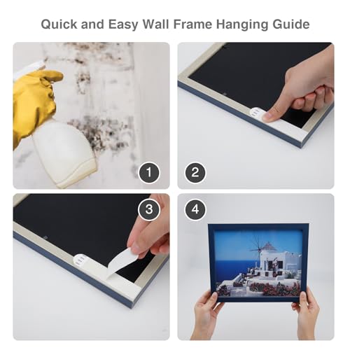 Detalle de Gisde Large Picture Hanging Strips Heavy Duty (16-Pairs, 32 Strips) – No-Damage Wall Hangers for Pictures and Decor